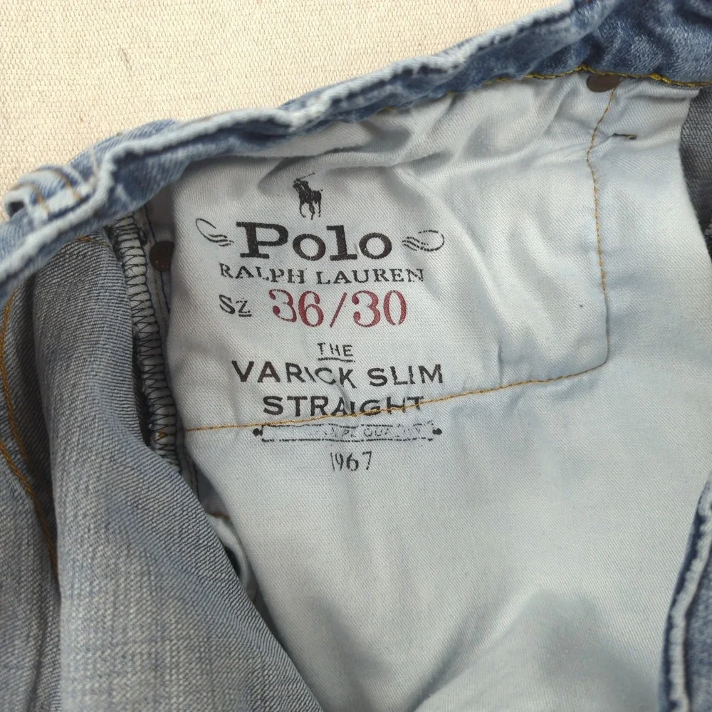 Polo Ralph Lauren Jeans Mens 36x30 Blue Varick Slim Straight Preppy Casual